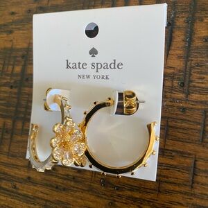 Kate Spade New York Fleurette Hoops NEW
